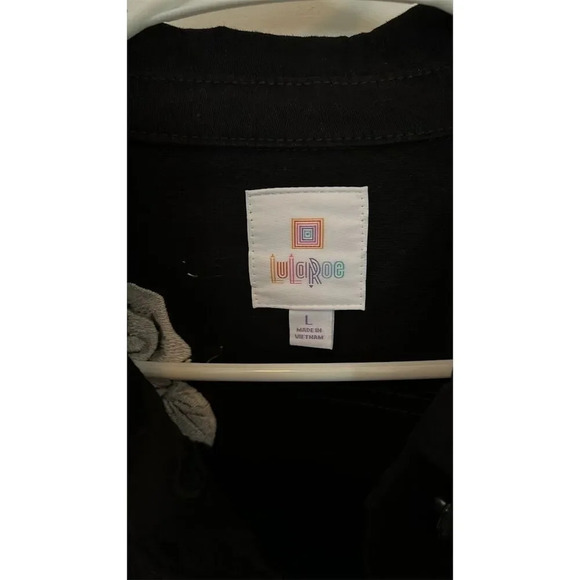 LuLaRoe Women's Black Floral Jacket Size L Long Sleeve Mid-Length - Picture 4 of 4